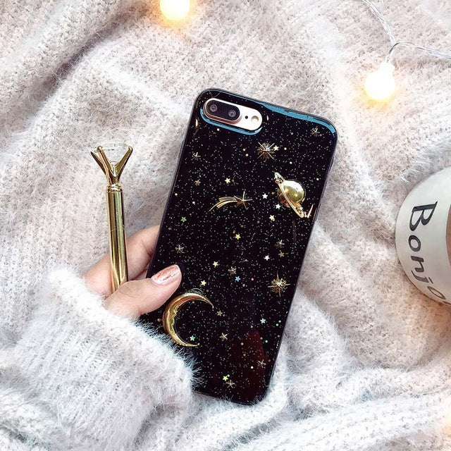 Electroplating glitter phone case