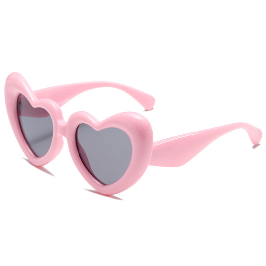 Heart Shape Sunglasses Thick Frame Love Glasses Summer