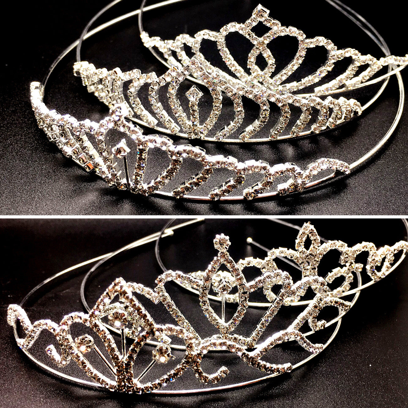 Hair Crown with Shiny Mini Full Rhinestones