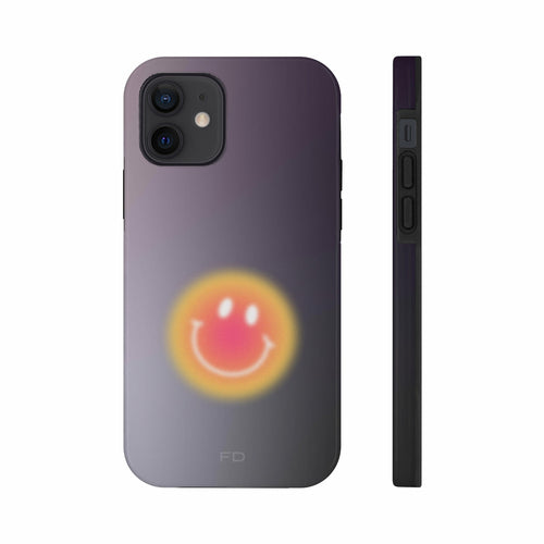 Smiley Face Tough Case for iPhone with Wireless Charging