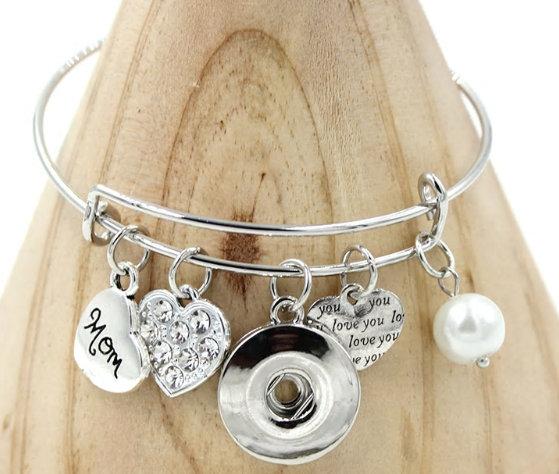 Bracelet - Bangle - Mom - Family - Love - Themed Bangle Bracelet -