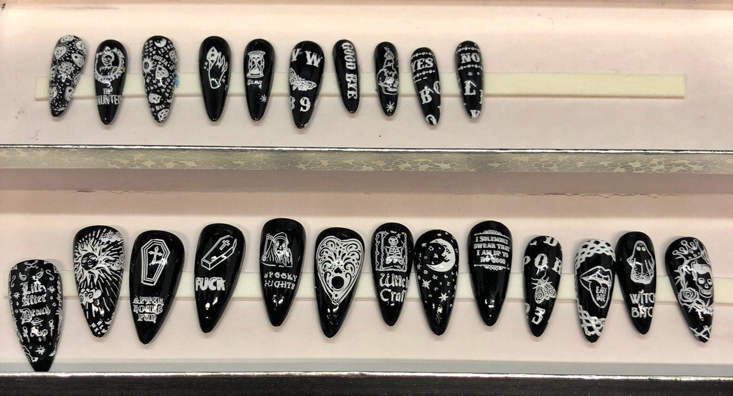 Ouija Board press on nails