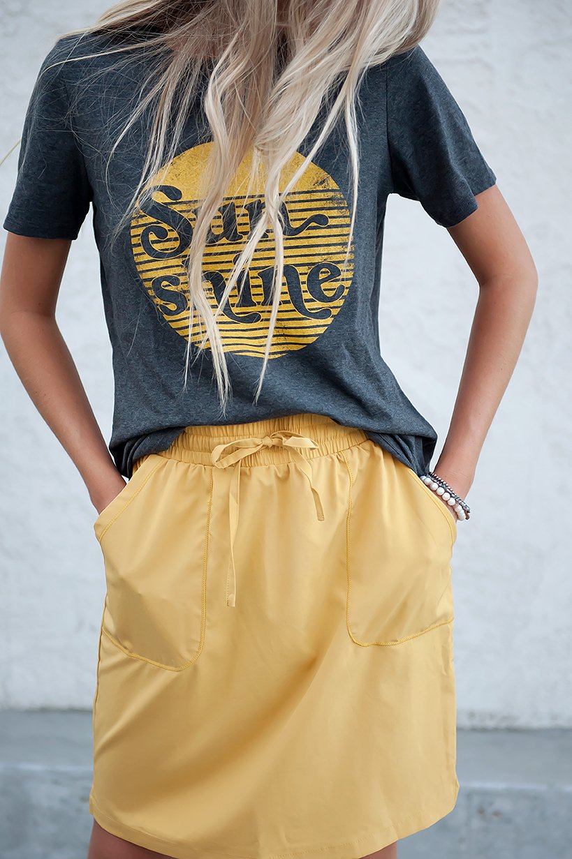 DT BREEZE Sporty Skirt in Sunflower Yellow